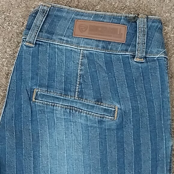 RRWD5HR0SK Rock & Roll Denim Ladies High Rise Jaquard Trouser Jeans - Picture 2 of 3